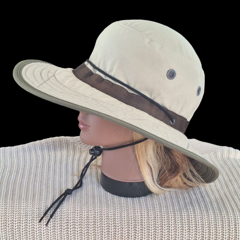 Watership Trading Co Boonie Hat Chin Strap Adult L Hiking Gardening USA Khaki - Picture 12 of 16